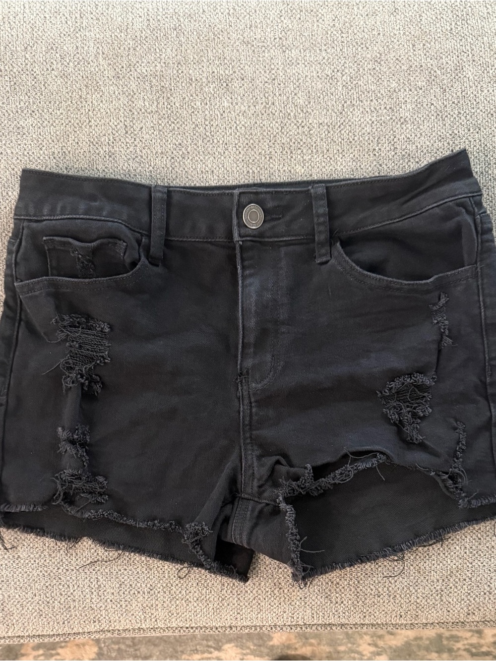 SO Black Distressed Women's Denim Shorts